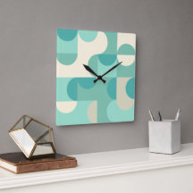Cercles motif taupe beige bleu sarcelle vert menth