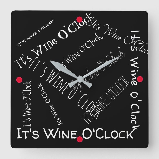 HORLOGE CARRÉE C'EST DU VIN, HORLOGE... (Recto)