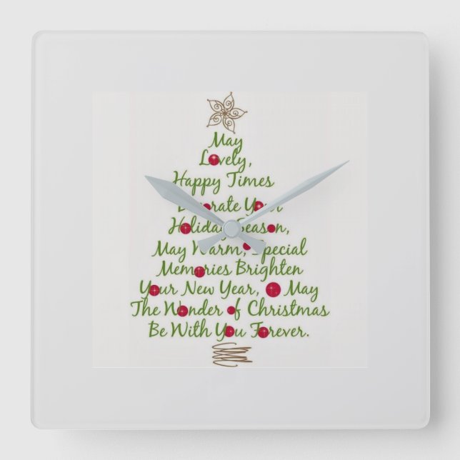 HORLOGE CARRÉE ****C'EST LA SAISON DE NOËL**** FERMER (Recto)