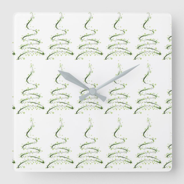 HORLOGE CARRÉE ****C'EST LA SAISON NOËL MODERNE**** FERMER (Recto)