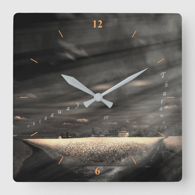 Horloge Carrée C'est la vie (Recto)