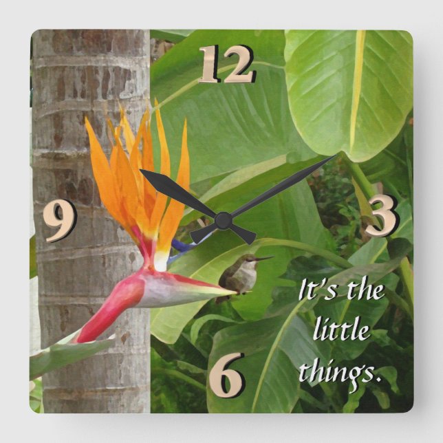 Horloge Carrée C'est les petites choses (Recto)