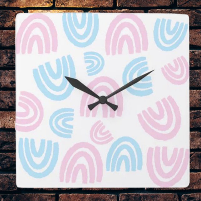 Horloge Carrée C'est l'heure de la fierté (Créateur téléchargé)