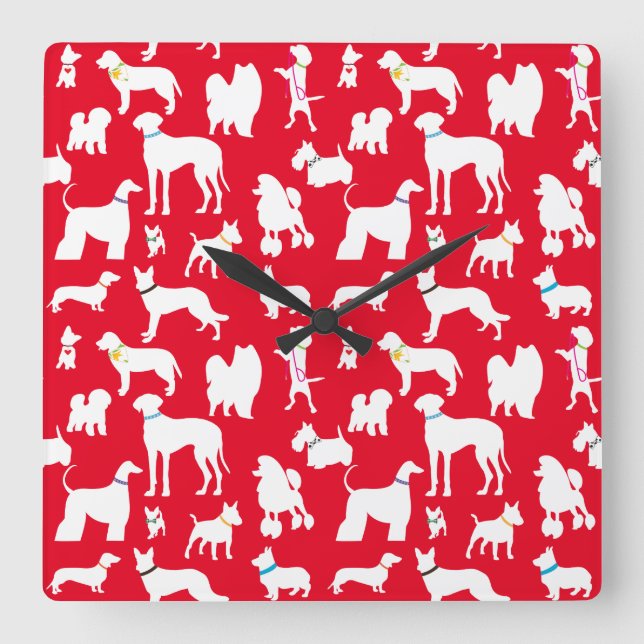Horloge Carrée C'est une vie de chien (Recto)