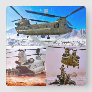 HORLOGE CARRÉE CH-47F CHINOOK