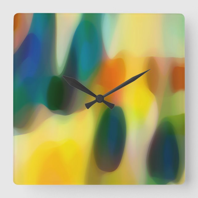 Horloge Carrée Chambre de plage de pluie de fureur (Recto)