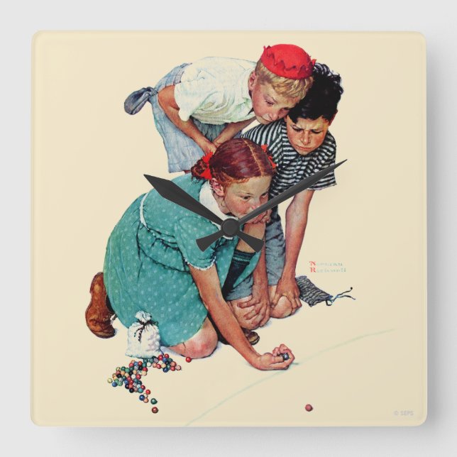 Horloge Carrée Champion de marbre (Recto)