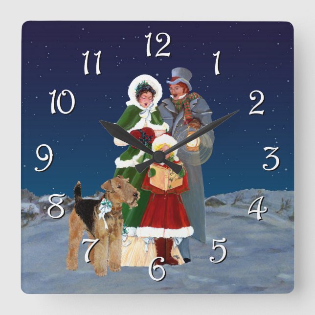 Horloge Carrée Chants de Noël (Recto)
