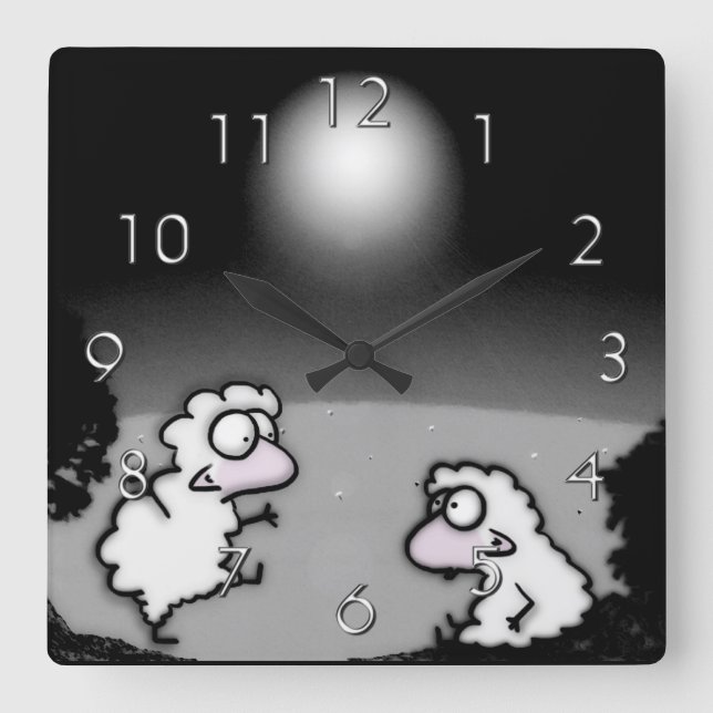 Horloge Carrée Charades la nuit (Recto)