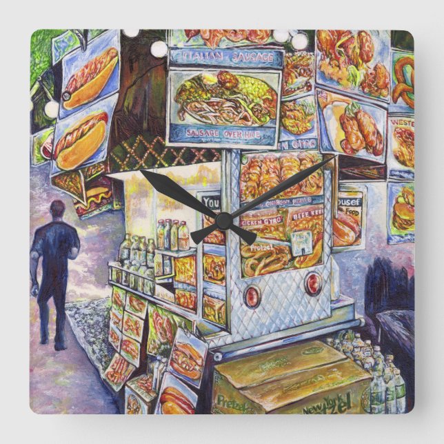 Horloge Carrée Charge de travail artistique extraordinaire (Recto)