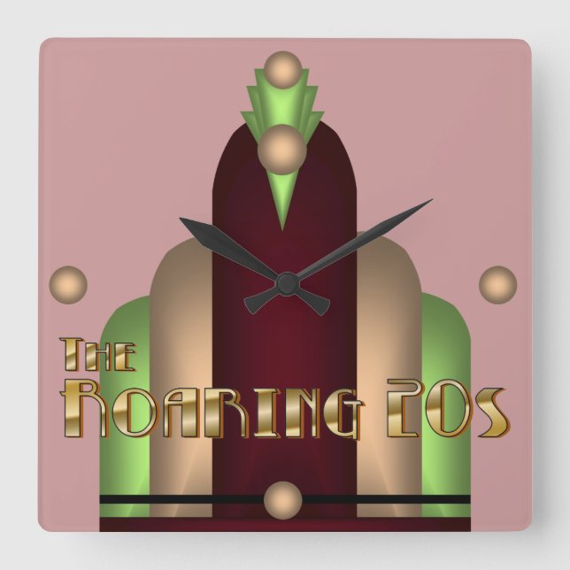 Horloge Carrée Charleston (Recto)