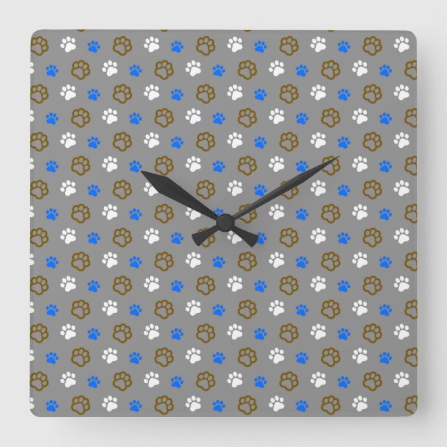 Horloge Carrée Chat (Recto)