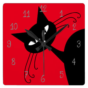 Horloges Chats Murales Zazzle Fr