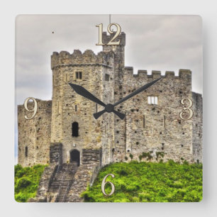 Horloge Carrée Château médiéval de Cardiff - Gardien intérieur, P