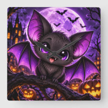 Chauve-souris gothique violette mignonne Halloween