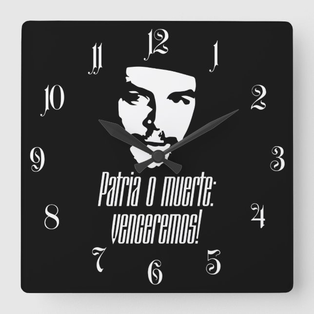 Horloge Carrée Che Guevara (Recto)