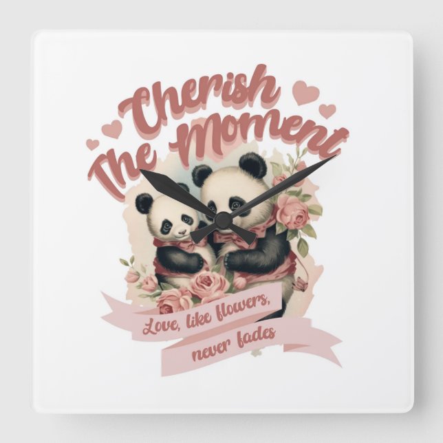 Horloge Carrée Chercher l'horloge murale de moment (Recto)