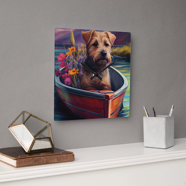 Horloge Carrée Chesapeake sur une pagaie : une aventure Pittoresq (Bureau)