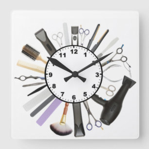 Horloge Carrée Cheveux