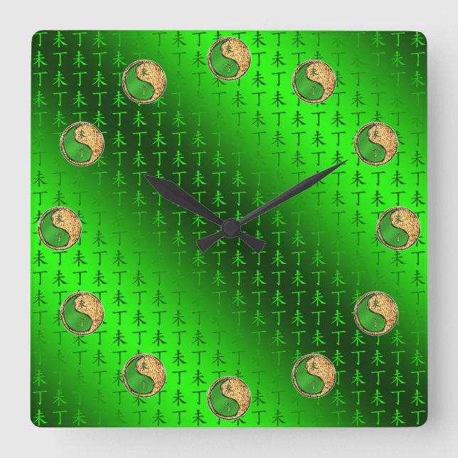 Horloge Carrée Chèvre de feu (Recto)