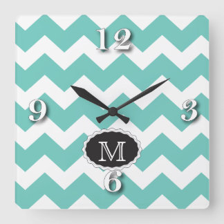 Horloge Carrée Chevron wall Clock