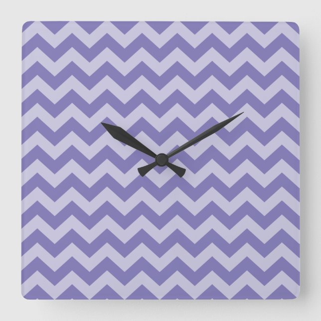 Horloge Carrée Chevrons Purple Marocain Moods (Recto)