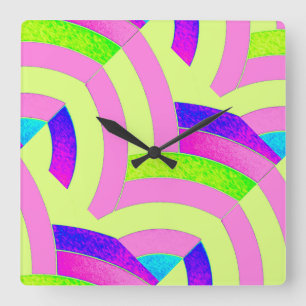 Horloge Carrée chevrons sophistiqués modernes élégants