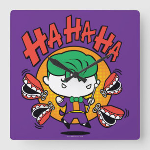 Horloge Carrée Chibi Joker Avec Dents De Jouet