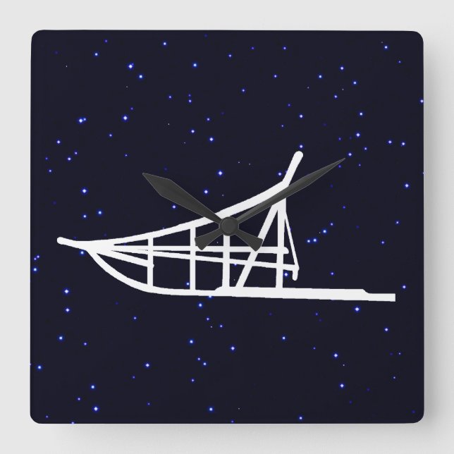 Horloge Carrée Chien (Recto)