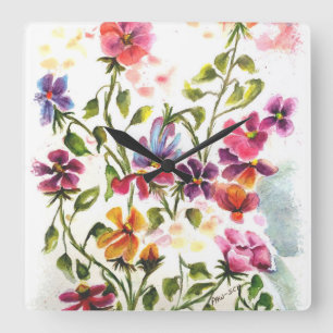 HORLOGE CARRÉE CHIEN EMPREINTES DE PATTES SECRET ANGEL