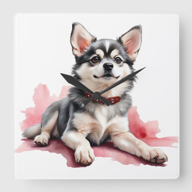 HORLOGE CARRÉE CHIOT DE KLEE KAI ADORABLE (Recto)