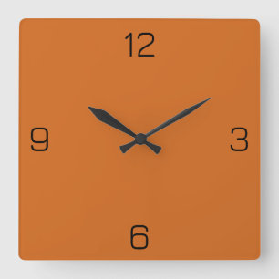 Horloge Carrée Chocolat Brown D2691E Couleur - Option pour ajoute