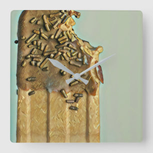 Horloge Carrée Chocolat glacé popsicle