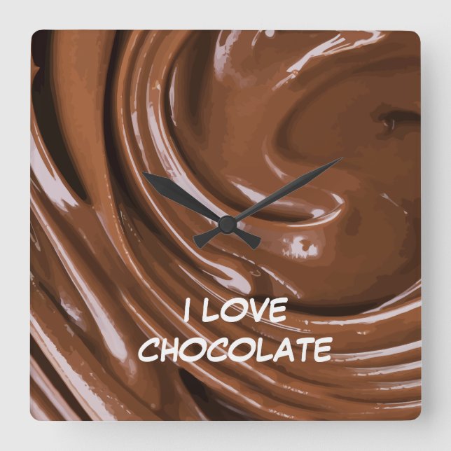 Horloge Carrée Chocolate kitchen Wall Clocks (Recto)