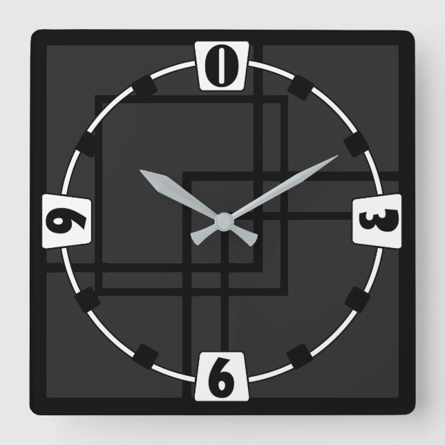 Horloge Carrée Choisissez votre couleur (Recto)