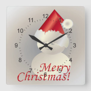 Horloge Carrée Christmas Snowman