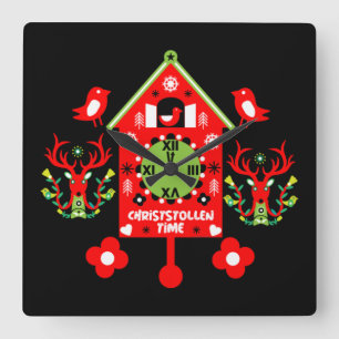 Horloge Carrée Christstollen Weihnachtsstollen Stollen Xmas