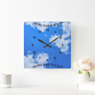 Horloge Carrée ciel