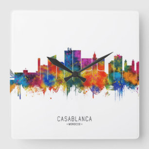 Horloge Carrée Ciel de Casablanca Maroc