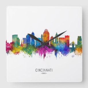 Horloge Carrée Cincinnati Ohio Horizon
