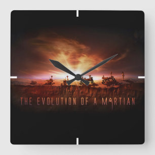 Horloge Carrée Cinq rovers Mars réussis