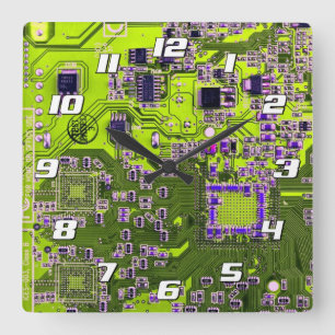 Horloge Carrée Circuit imprimé circuit imprimé circuit imprimé ca