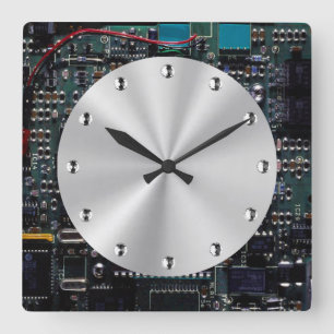 Horloge Carrée Circuitrie