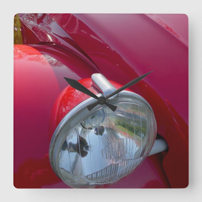 Horloge Carrée Citroë 2CV, voiture vintage. (Recto)