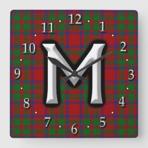 Horloge Carrée Clan MacKintosh MacIntosh Letter