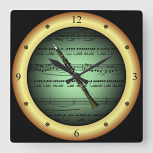 Horloge Carrée Clarinet