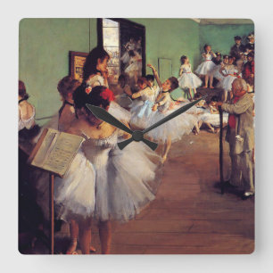 Horloge Carrée Classe de danse par Edgar Degas