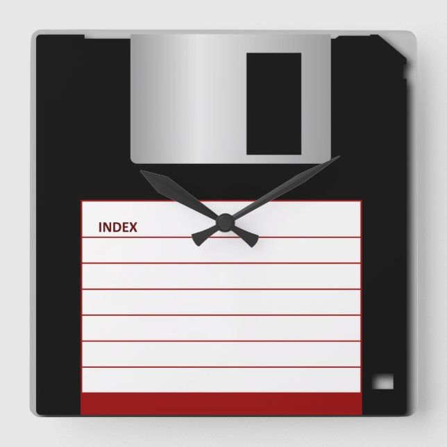 Horloge Carrée Classic 3.5" Floppy disk Square Clock (Recto)