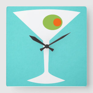 Horloge Carrée Classic Movie Martini Wall Clock