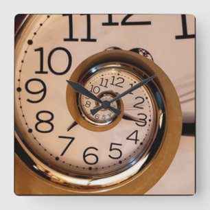 Horloge Carrée Classic spiral Wall Clock